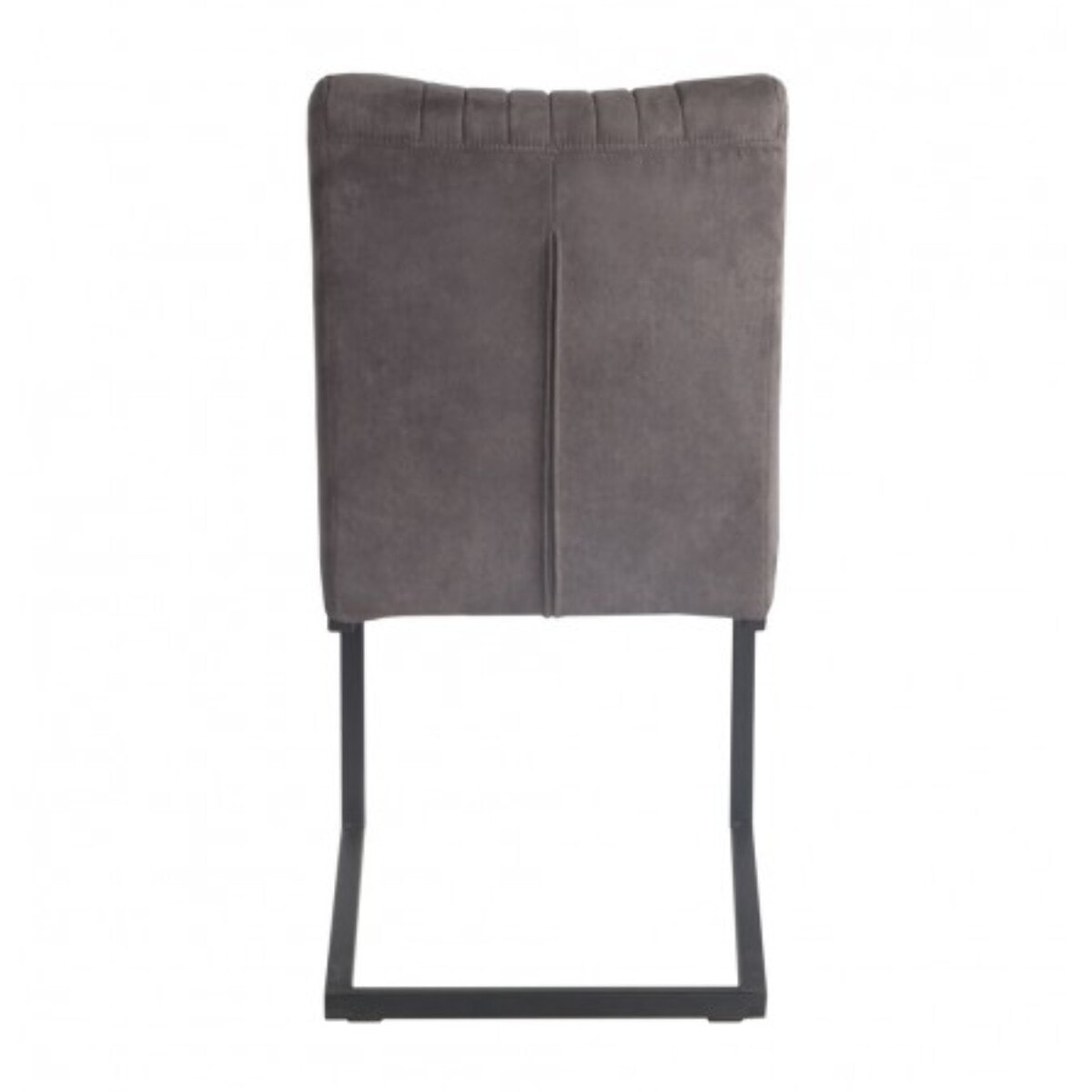 Chaise en velours avec piètement en métal noir - ATELIER