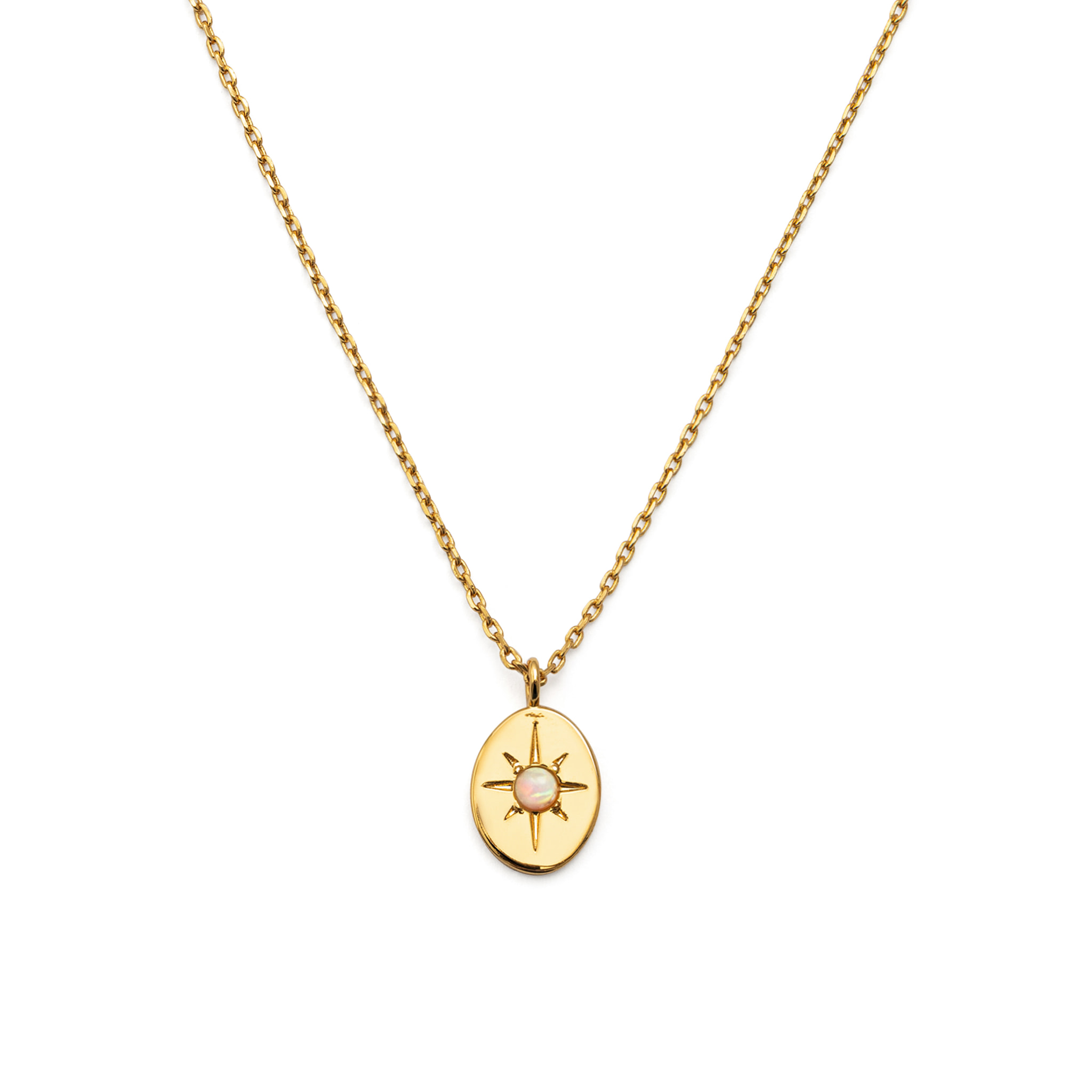 Collana Medallion Polaris Placcato Oro