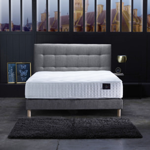 Ensemble matelas ressorts mémoire de forme, PULSAR + tête de lit + sommier