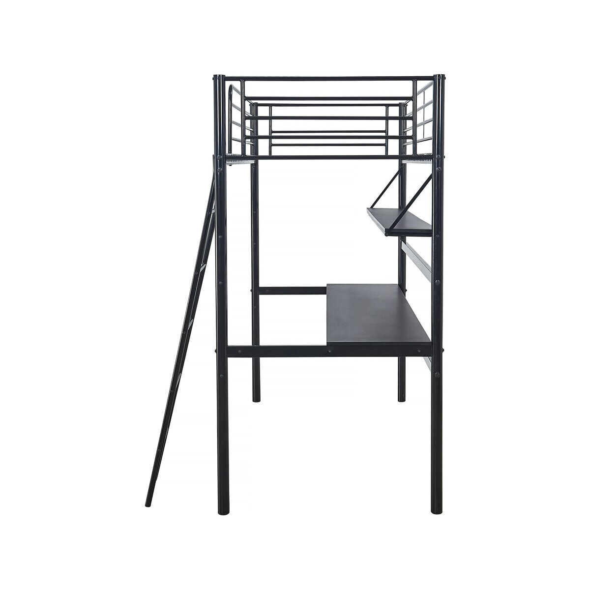 Lit mezzanine avec bureau "Alona" - 90 x 190 cm - Noir