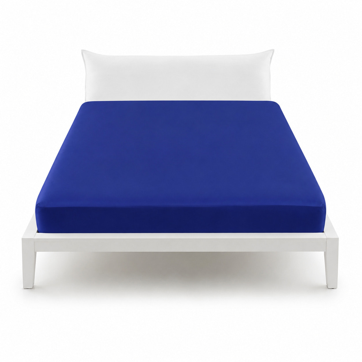 BASSETTI Lenzuolo con Angoli 100% Cotone_ Piazza e mezza_Oltremare