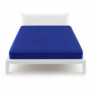 BASSETTI Lenzuolo con Angoli 100% Cotone_ Piazza e mezza_Oltremare