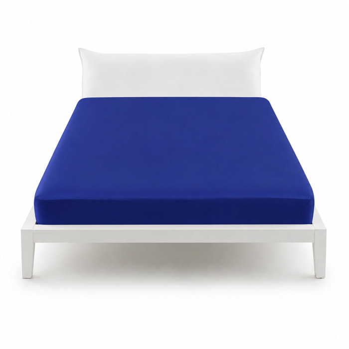 BASSETTI Lenzuolo con Angoli 100% Cotone_ Piazza e mezza_Oltremare