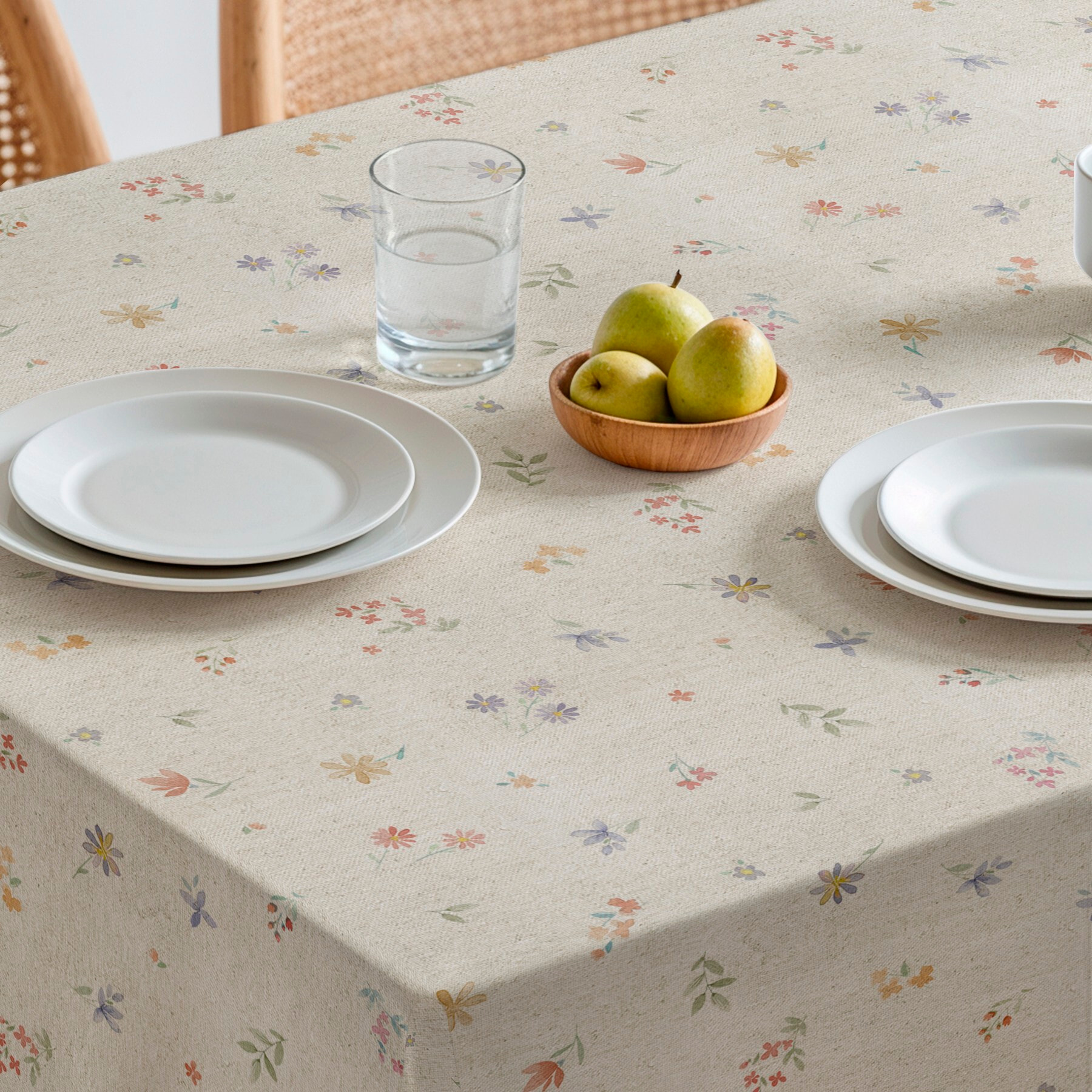 Mantel estampado antimanchas SHAYLA MULTICOLOR