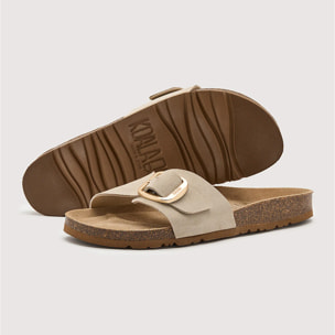 Sandalia Bio Piel Arena - Azure