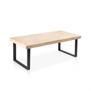 Mesa de centro Natural Roble salvaje - Negro