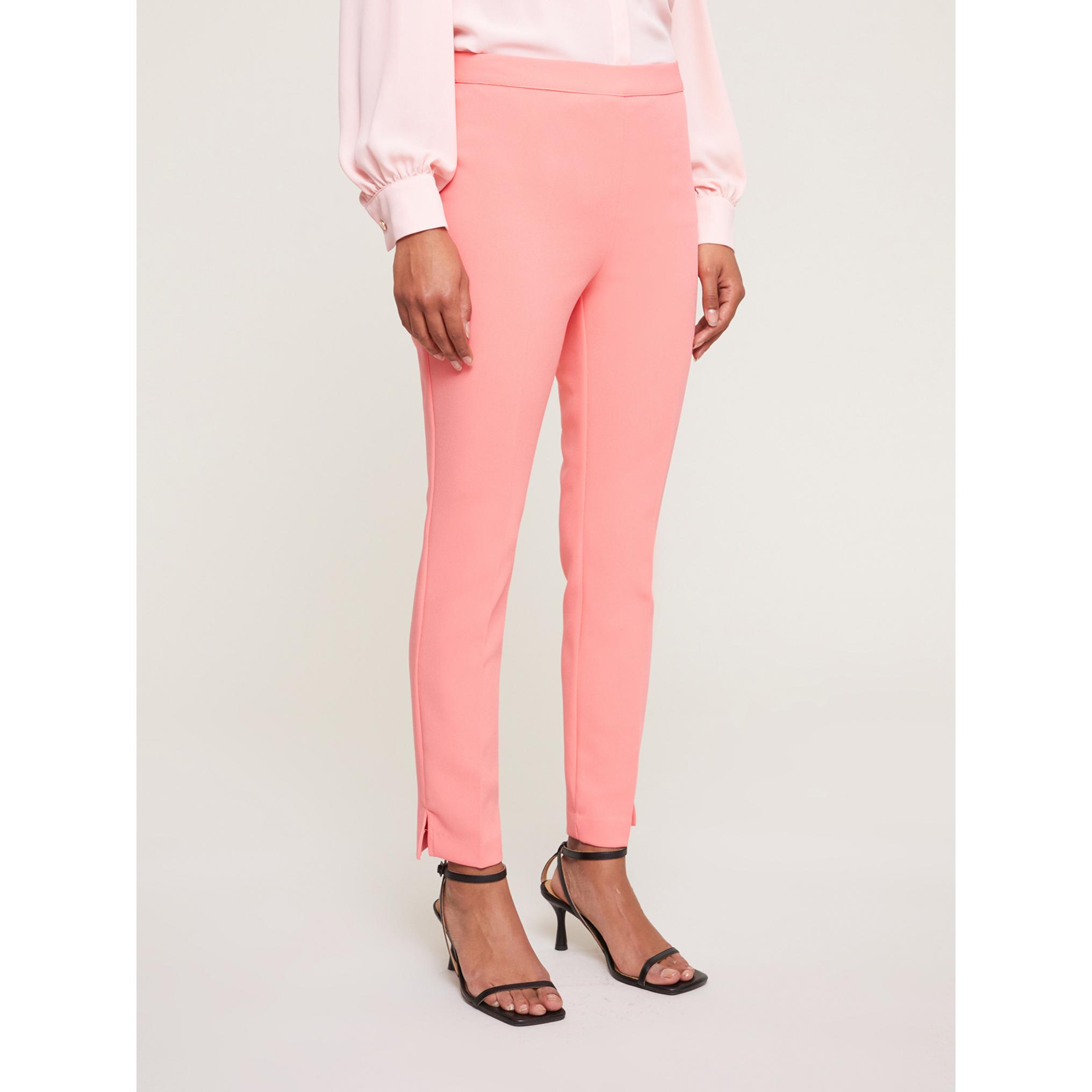 Motivi - Pantaloni regular con spacco - Rosa