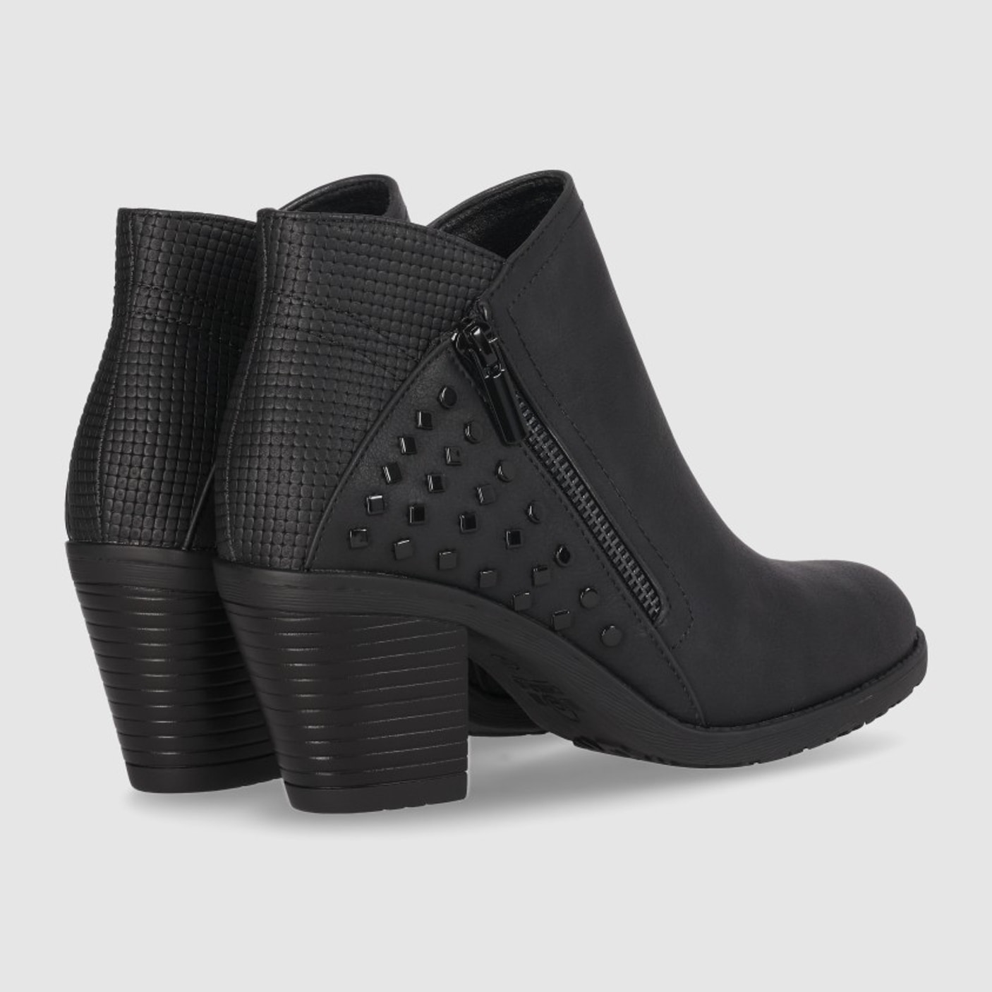 Botines - Negro - Tacón: 7 cm