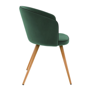Lot de 2 chaises en velours vert - Chiara