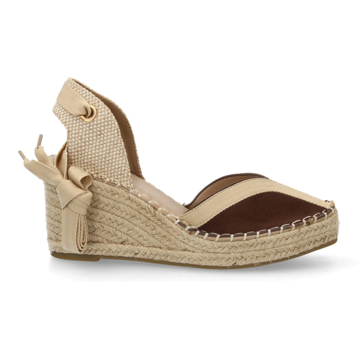 Sandalia de Mujer, Estilo Valenciana de Yute, Diseño Moderno, Detalles en la Pala