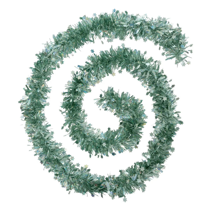 Guirlande de Noël étoile 100x6x2m vert amande