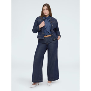 Fiorella Rubino - Chaqueta bon ton en denim - Azul