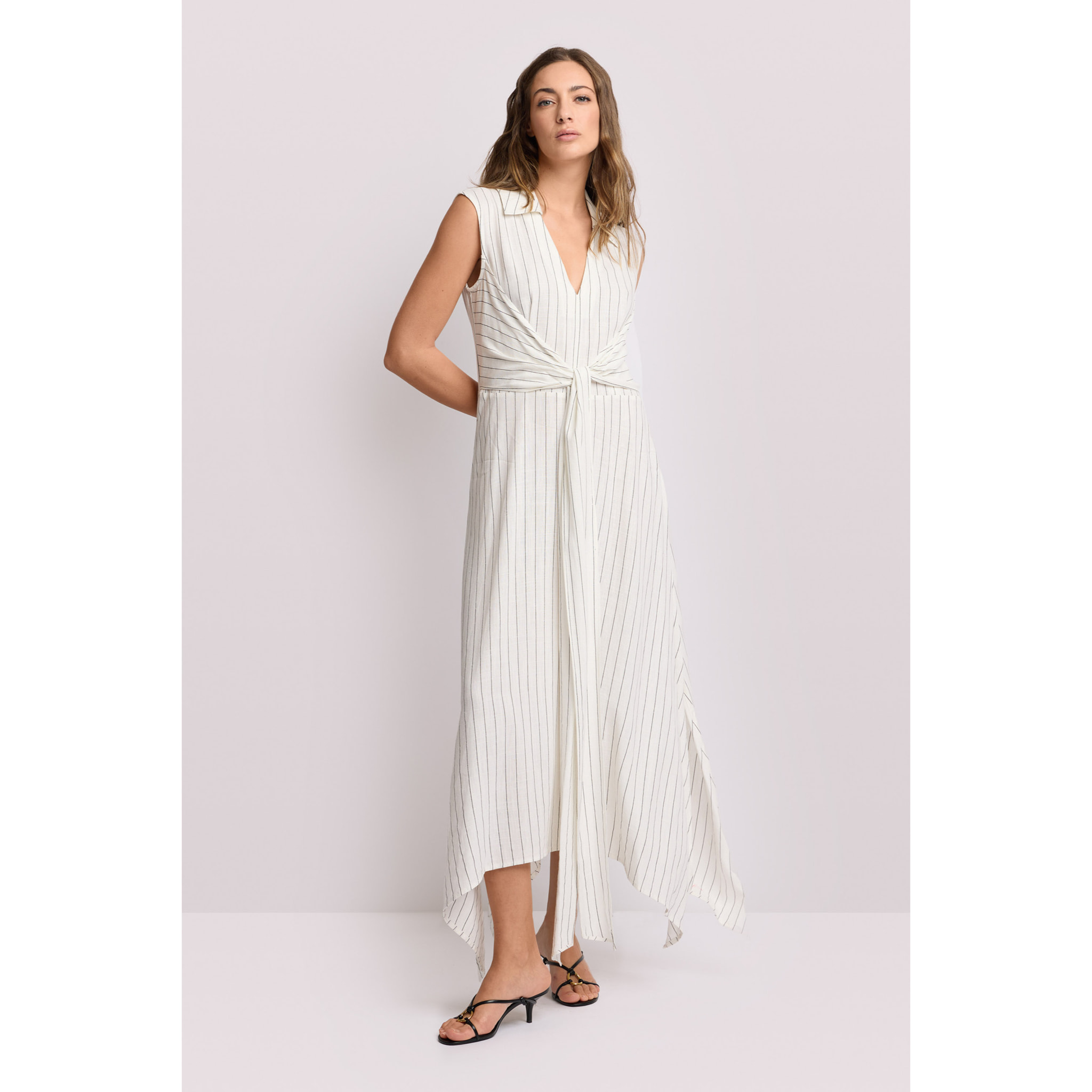 Kocca - Abito asimmetrico a righe Donna, Righe, Scollo a V