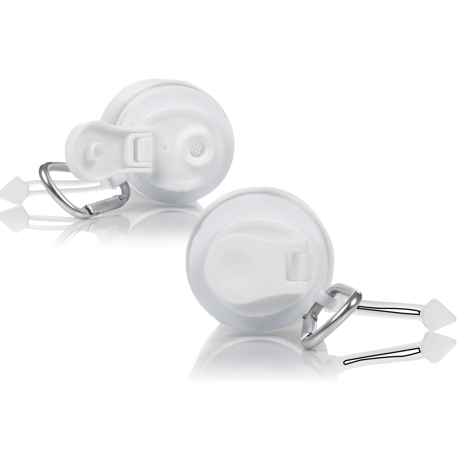 Mini bottiglia pieghevole arrotolabile da 320ml, in silicone per alimenti. Con moschettone.