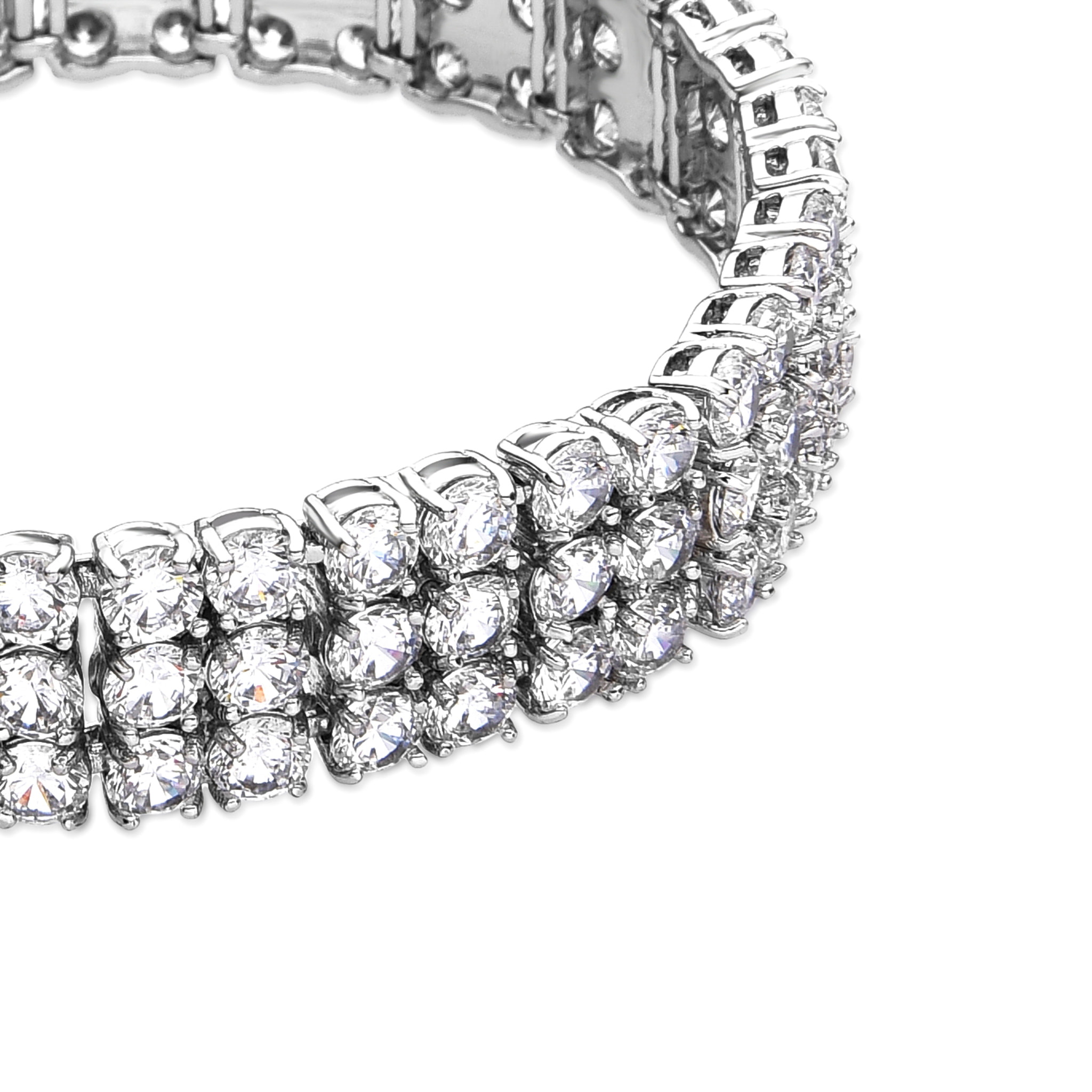 Pulsera con Circonita Brillante acabado plata