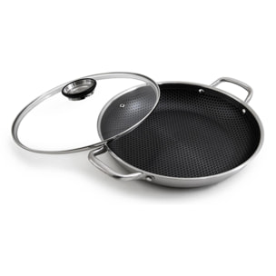 Plat à paëlla   triplex avec couvercle - "Black Cube"