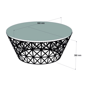 Mesa auxiliar,100% tablero de aglomerado rechapado en melamina, color nogal

negro