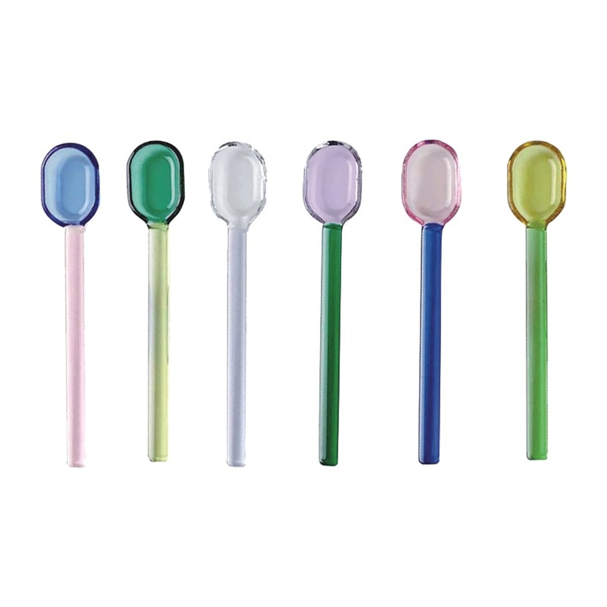 Cuillères à café multicolores - lot de 6