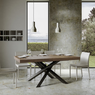 Tavolo allungabile 90x200/460 cm Volantis noce telaio Antracite