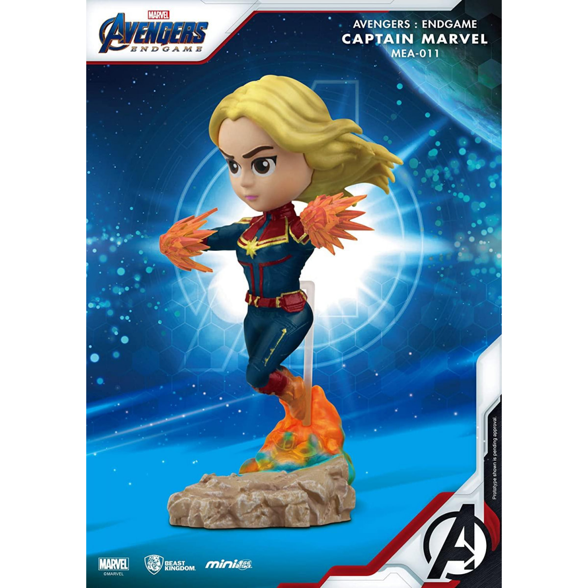 Avengers: Endgame Mini Uova Attack Figura Capitan Marvel 10 Cm Beast Kingdom