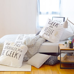Parure Housse De Couette 3pcs 100% Coton 57 Fils GEEK