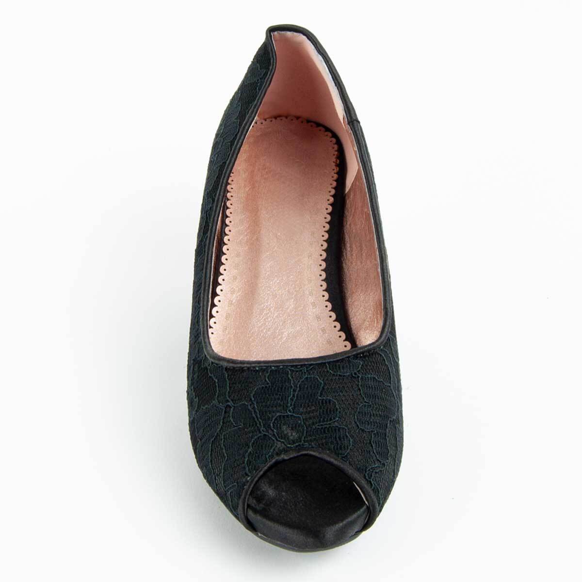 Zapato De Tacón - Negro - Altura: 6 Cm