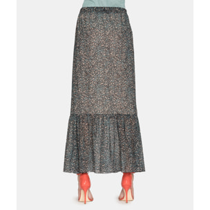 GONNA IN POLIESTERE STAMPATO. Vestibilità regolare.