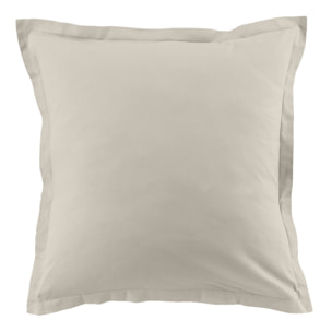 Lot de 2 taies d'oreiller 100% coton 57fils ivoire