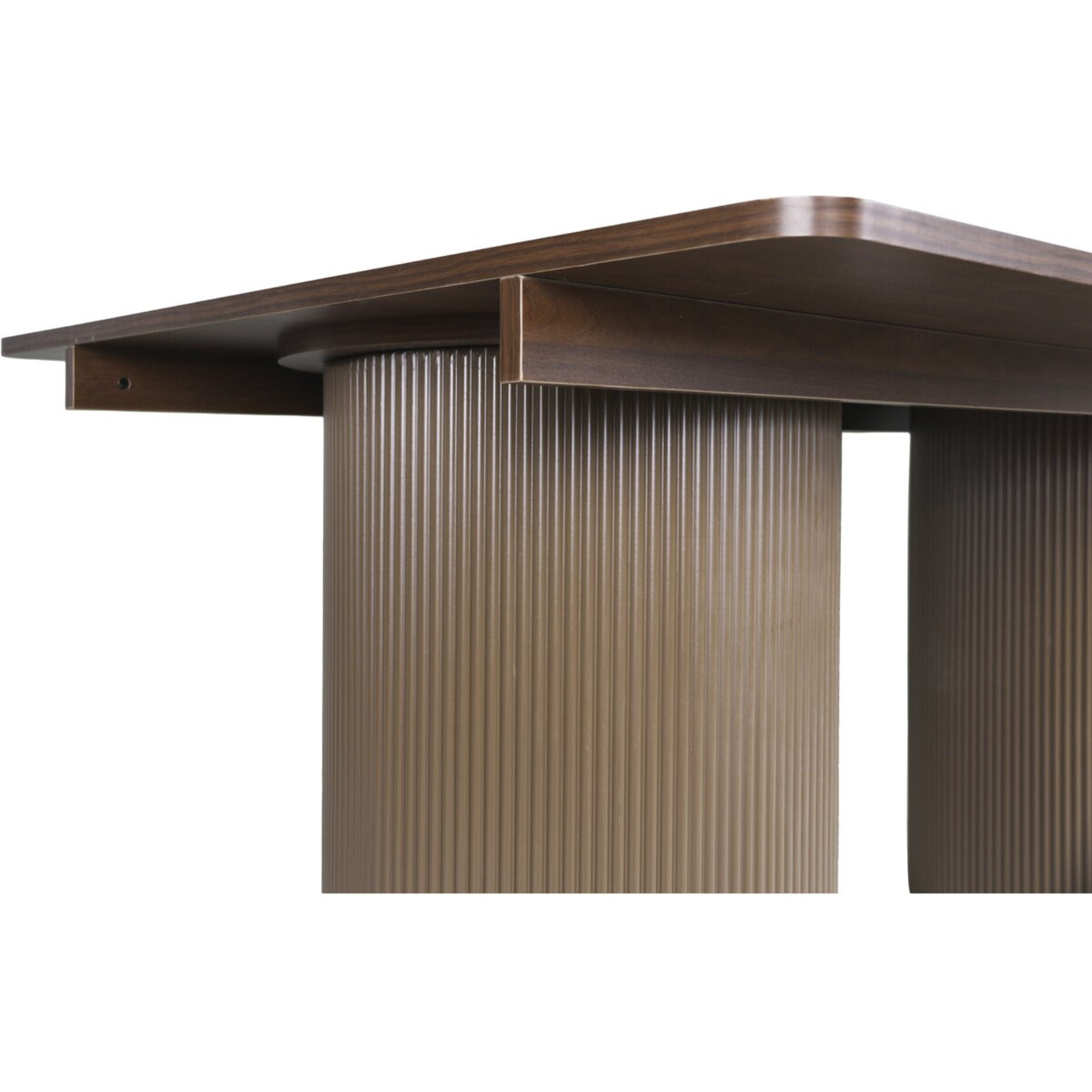 Table à manger ovale en bois "Zénith" - 180 cm - 8 places - Marron