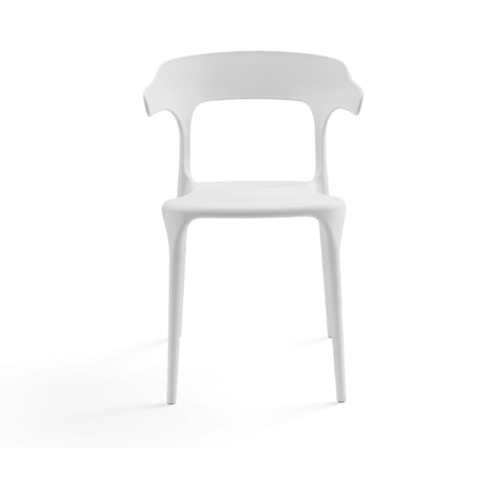 Set di sedie CODAQUES in polipropilene bianco, impilabili