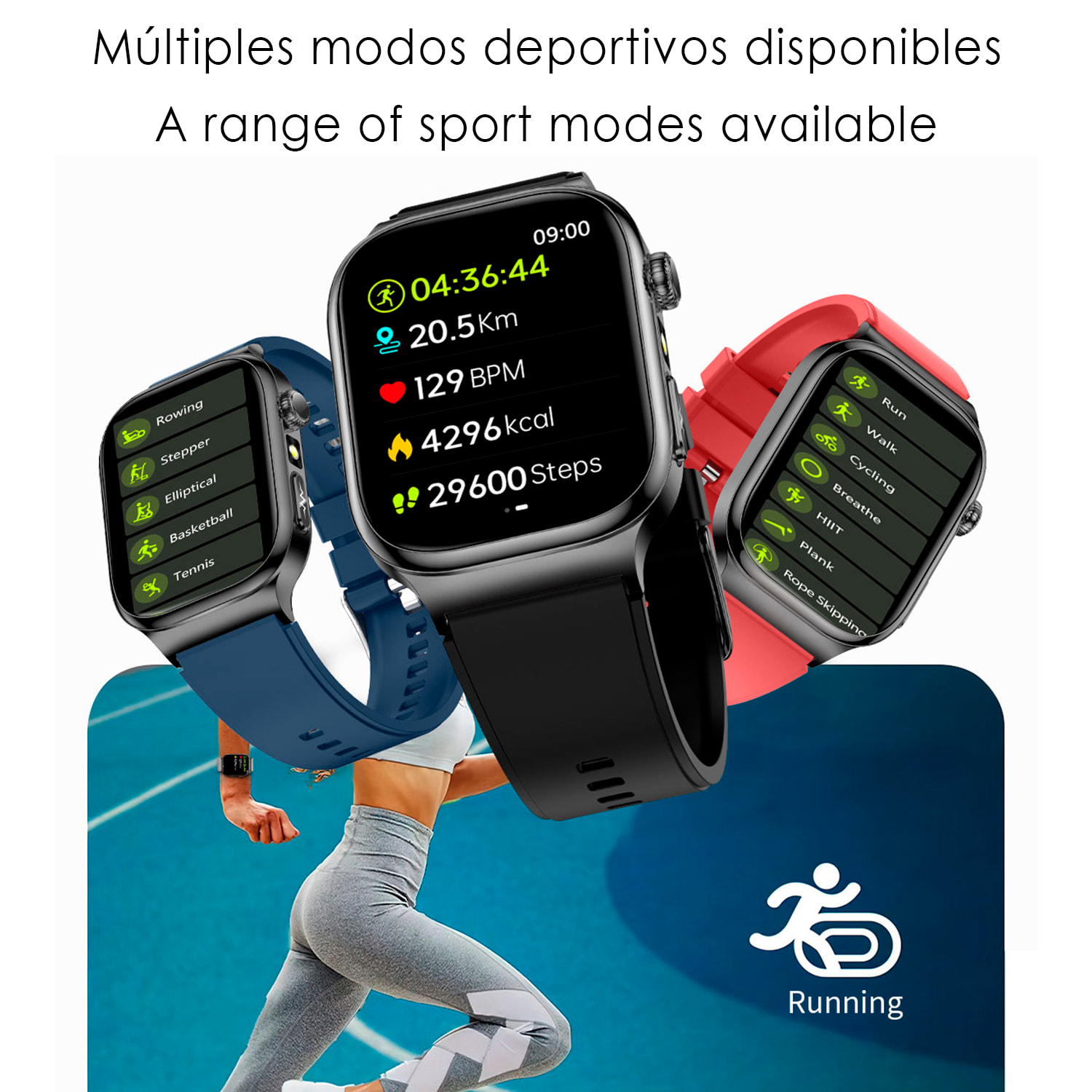 Smartwatch TK18. Llamadas Bluetooth con funciones avanzadas de salud: medición de glucosa, lípidos y ácido úrico, temperatura corporal, ECG, EDA, micro examen físico y composición corporal.