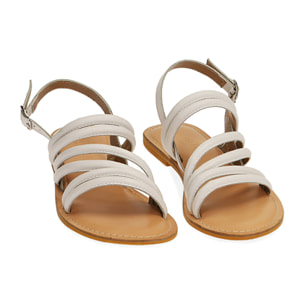 Sandali bianchi in pelle