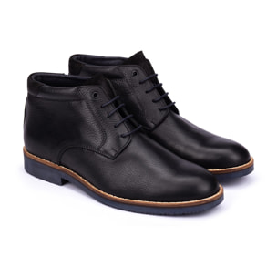 Botin de cordones piel napa