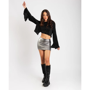 Falda corta con brillo