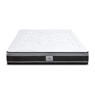 Matelas Divin Hybride, 28 cm, Soutien Ferme, Ressorts Ensachés & Mémoire de Forme, Aération Optimale