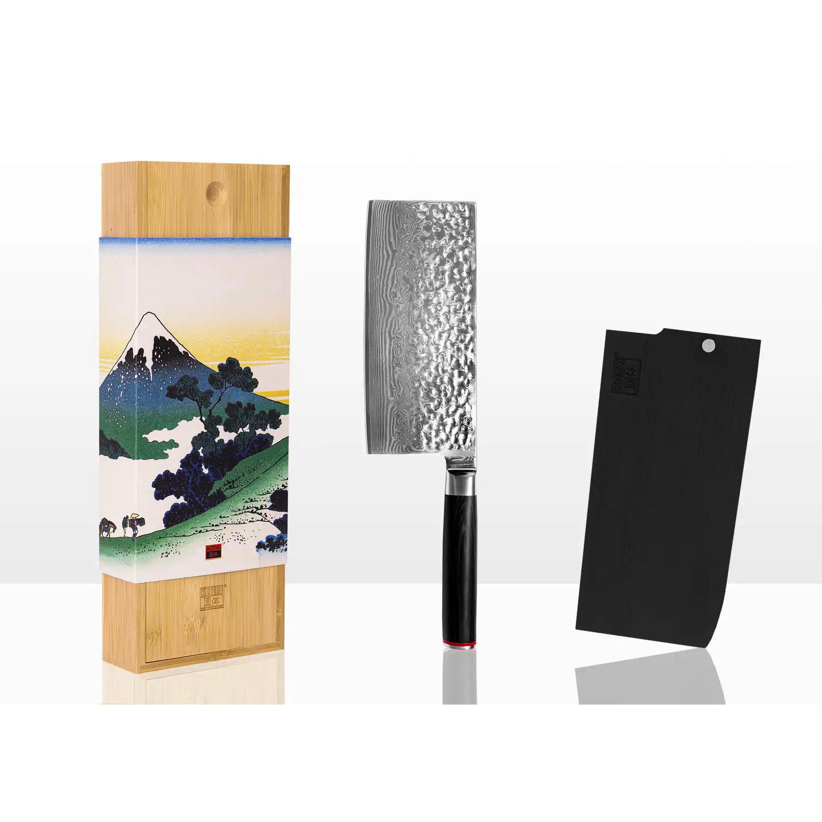 Couteau Hachoir | Lame 190 mm | Acier Inoxydable Japonais Damas