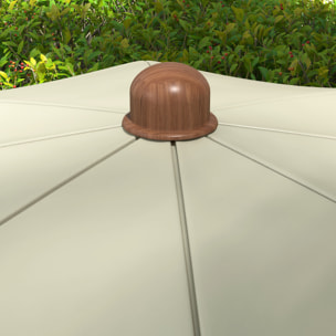 Sombrilla de Playa Grande con Flecos Ø190 cm Sombrilla de Terraza Exterior con Protección UV40+ Antiviento Impermeable Mástil de Ø32 mm y Bolsa de Transporte Verde Oliva Claro