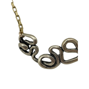 Collar Enredo en dorado con cadena chapada