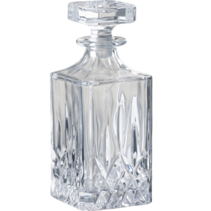 J-Line carafe à décanter Taillées + bouchon - verre - transparent
