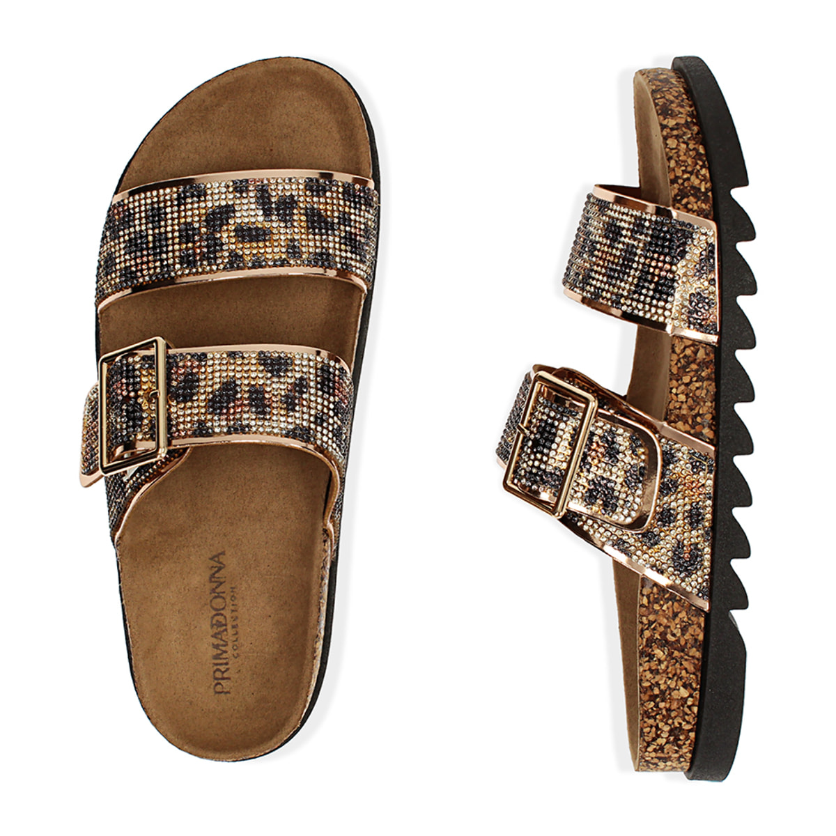 Chanclas de leopardo con pedrería