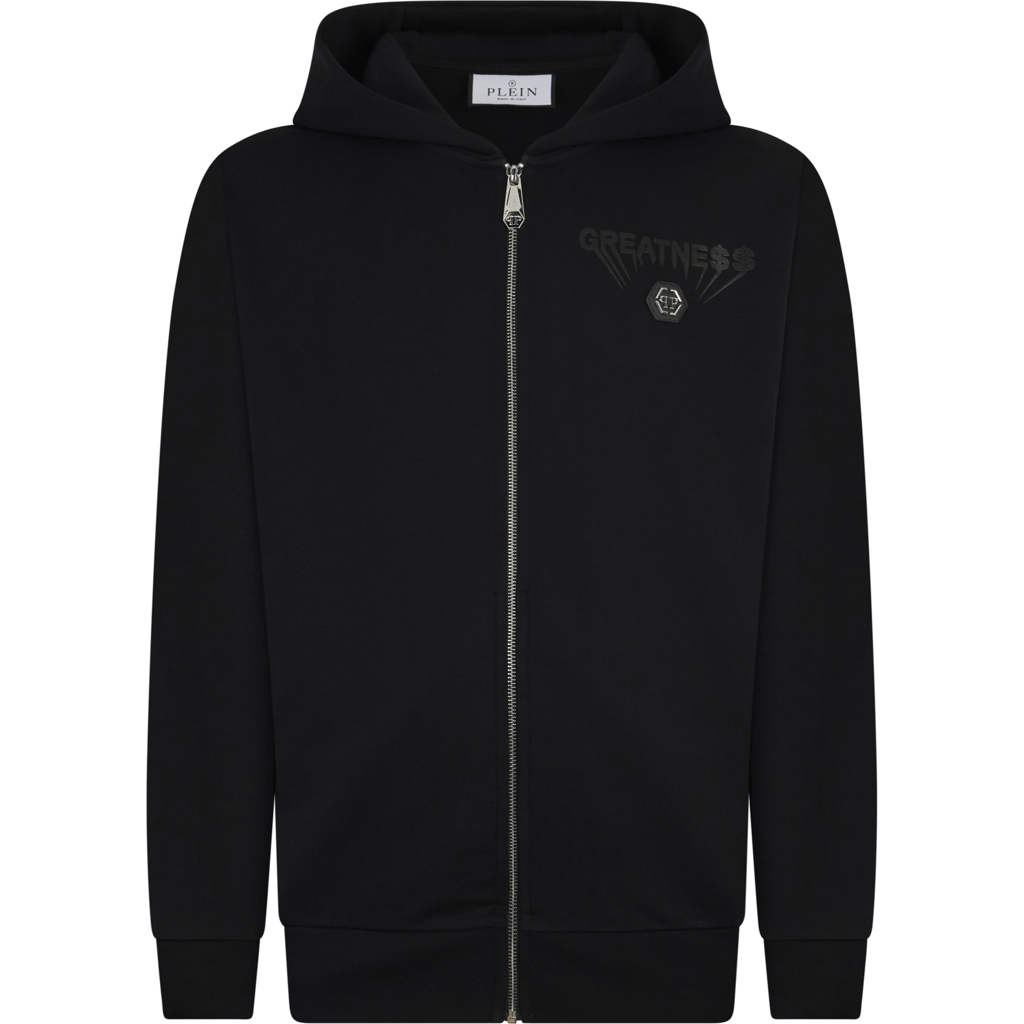 PHILIPP PLEIN Fleece Zip Hoodie Greatness