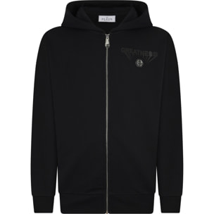 PHILIPP PLEIN Fleece Zip Hoodie Greatness