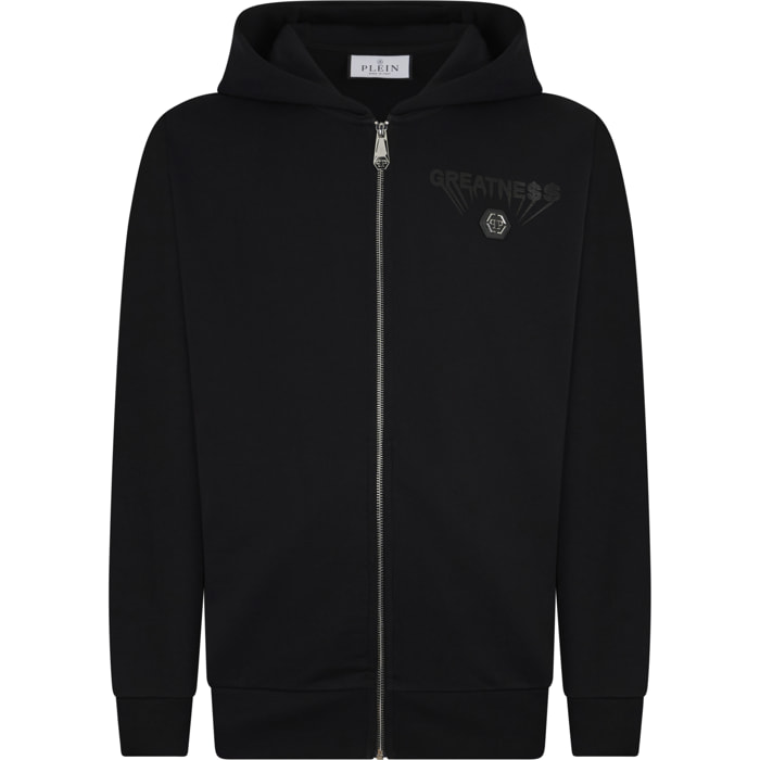 PHILIPP PLEIN Fleece Zip Hoodie Greatness