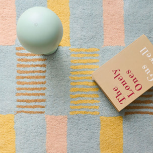 PANTONE - Tapis en laine fait main RAYON TENDRE à motif festonné