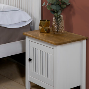 Table de chevet 1 porte en pin massif - FABIA