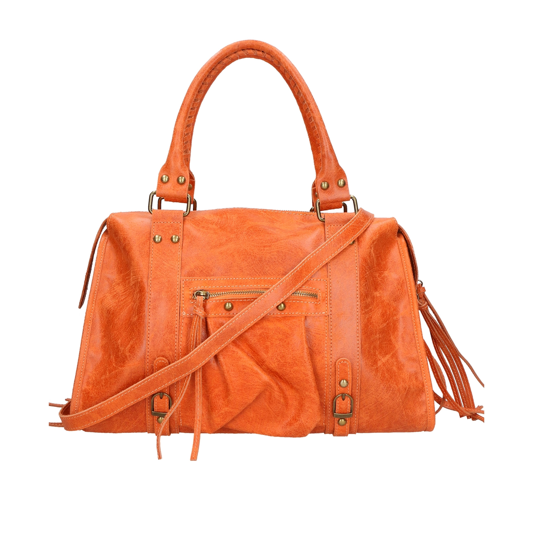 Borsa a spalla da donna - Modello Elara - Vera pelle - 41.0 x 28.0 x 13.0 cm