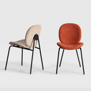 Lot de 2 chaises en tissu - BOREAL