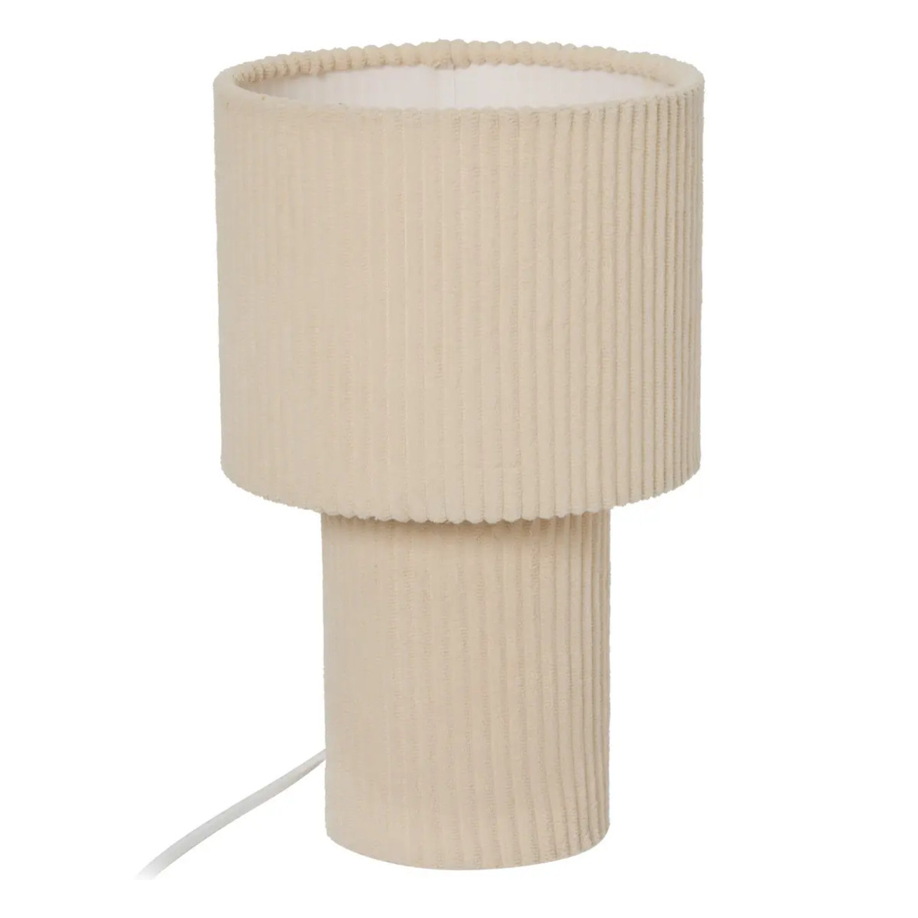 Lampe Jolina cylindrique H.28cm beige