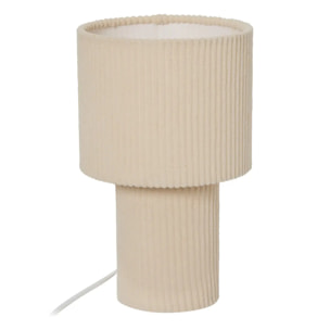 Lampe Jolina cylindrique H.28cm beige