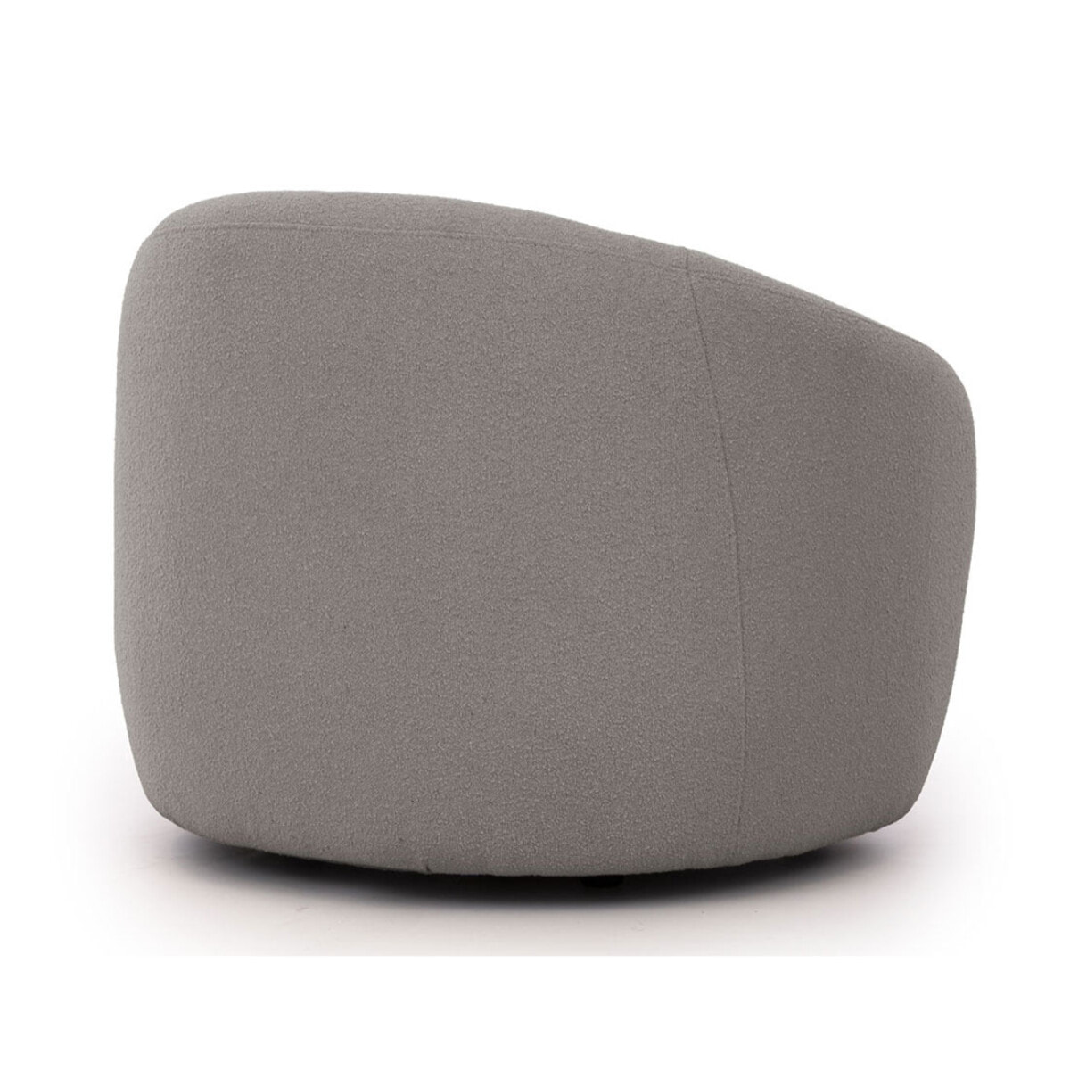 Flore - Fauteuil en tissu bouclette - Gris